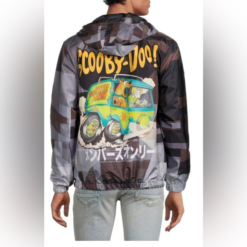 NWT Members Only Unisex Scooby Doo Hooded Windbreaker - Size Large